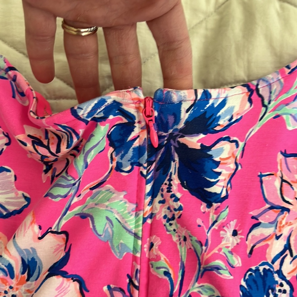 Lilly Pulitzer Carmilla Dress Pink Isle Last Bud Not Least 2 Preppy Coastal - Picture 12 of 16